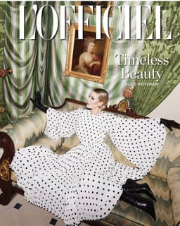 Makeup on the cover of L'Officiel Uk