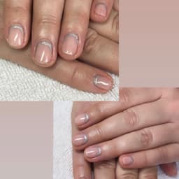 OPI Gel Manicure in ‘Put It In Neutral’ with silver reverse french