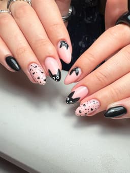 Builder Gel with Silver Nail Art