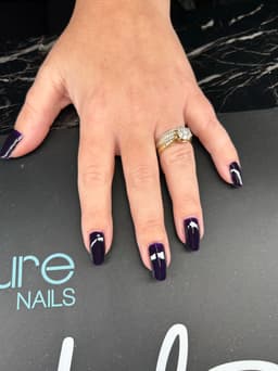 Clean dark gel polish application